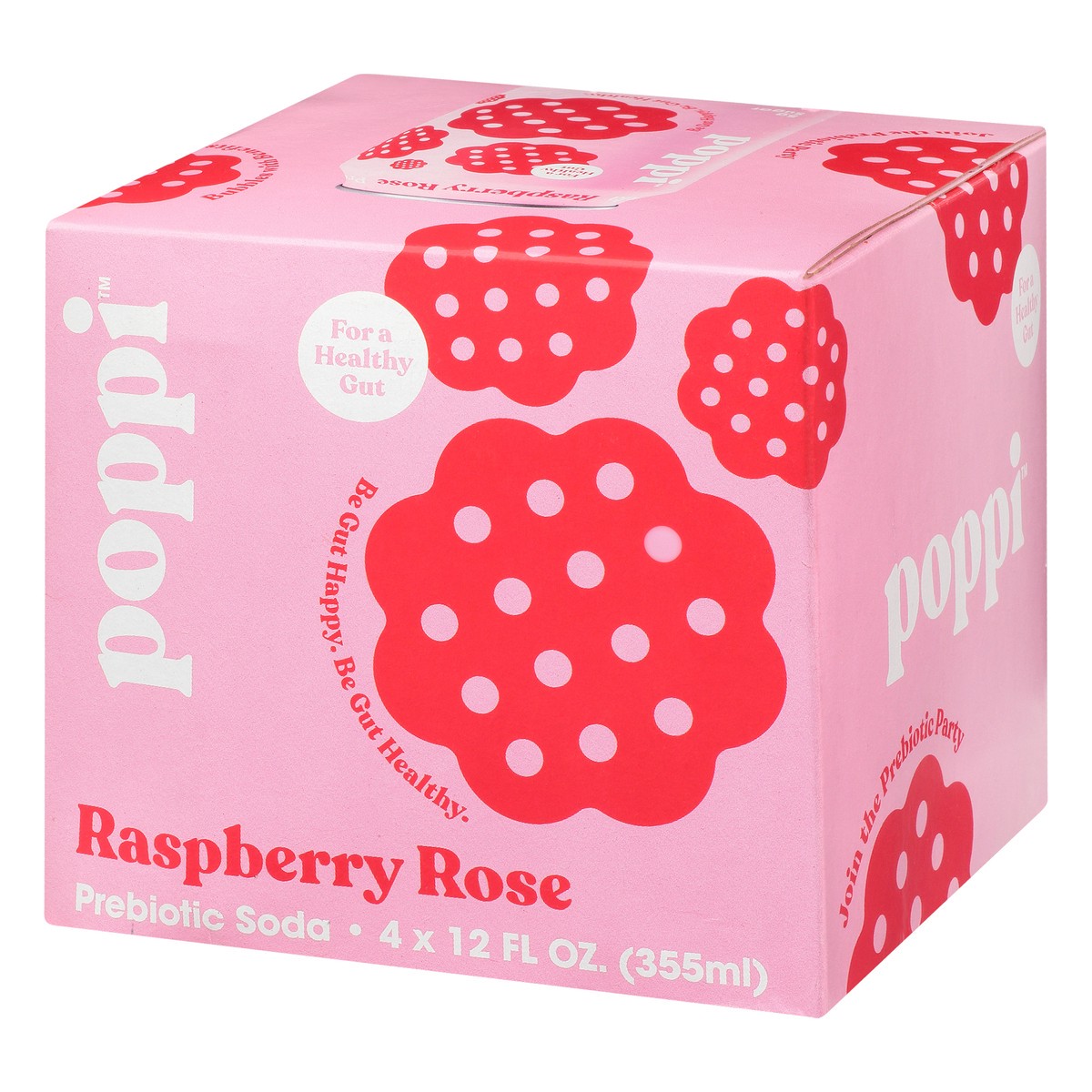 slide 6 of 9, Poppi Prebiotic Soda, Raspberry Rose, 48 fl oz