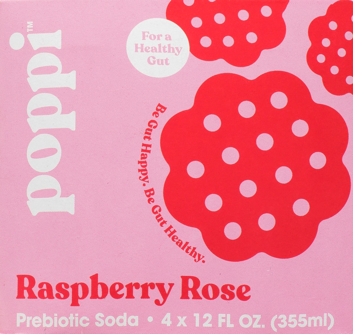 slide 3 of 9, Poppi Prebiotic Soda, Raspberry Rose, 48 fl oz