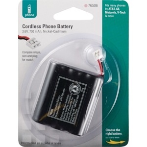 slide 1 of 1, General Electric Ge Cordless Phone Battery, Fits Many Phones By At&T, Ge, Motorola, C-Tech & More, 1 ct