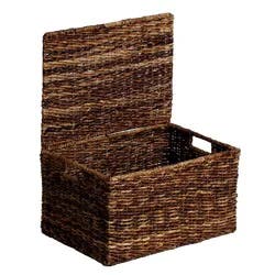 Haven & Key Haven + Key Lidded Abaca Basket - Large