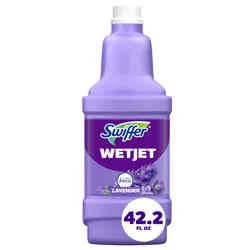 Swiffer Wet Jet Mop Refill Solution, Wood, Laminate, Tile, Floor Cleaner, Lavender, 1.25 Liters