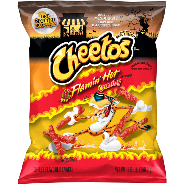 slide 1 of 6, Cheetos Flamin Hot Crunchy Cheese Flavored Snacks, 9.5 oz