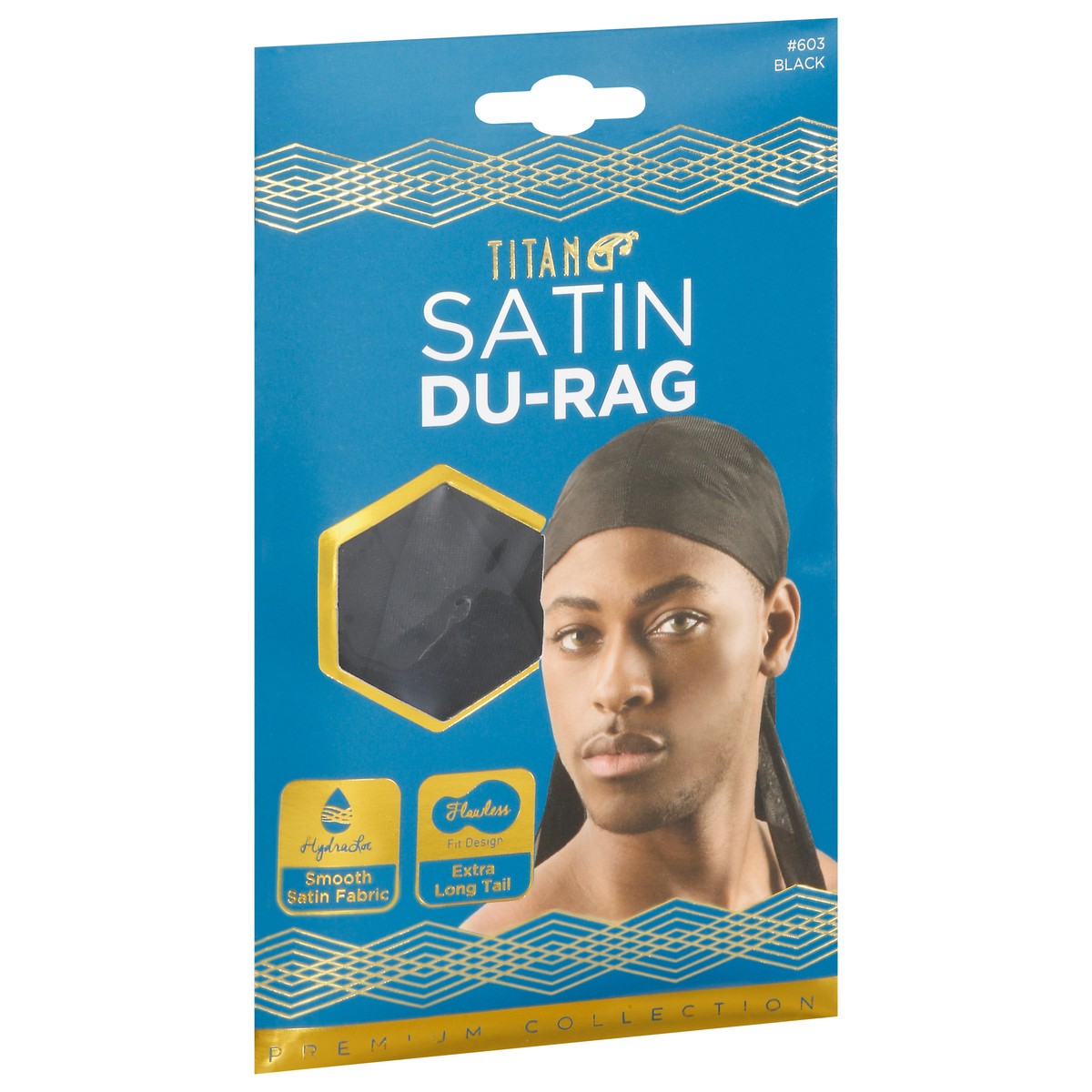 slide 2 of 9, Titan Premium Collection Black Satin Du-Rag 1 ea, 1 ct