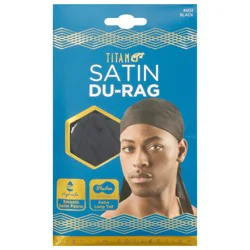 Titan Premium Collection Black Satin Du-Rag 1 ea