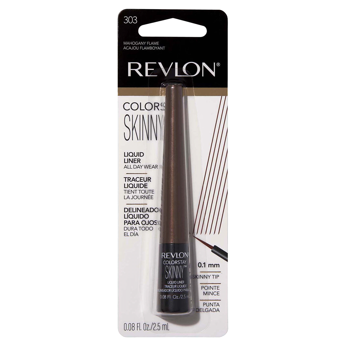 slide 1 of 2, Revlon ColorStay Skinny Liquid Liner - Mahogany Flame, 0.08 oz