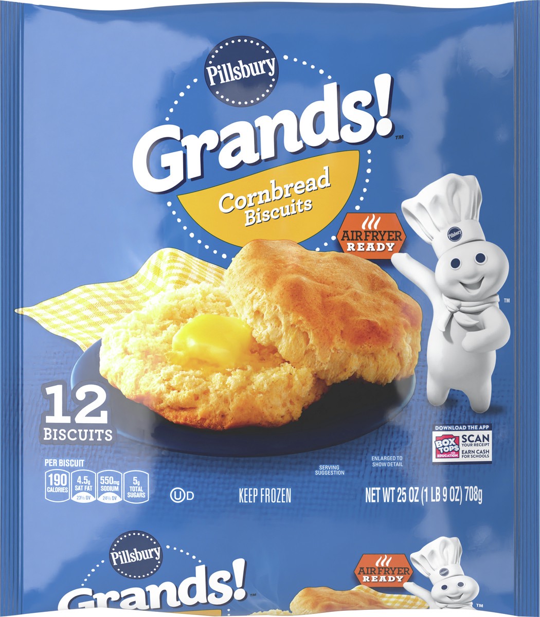 slide 6 of 9, Pillsbury Grands! Cornbread Frozen Biscuit 12 Count, 12 ct