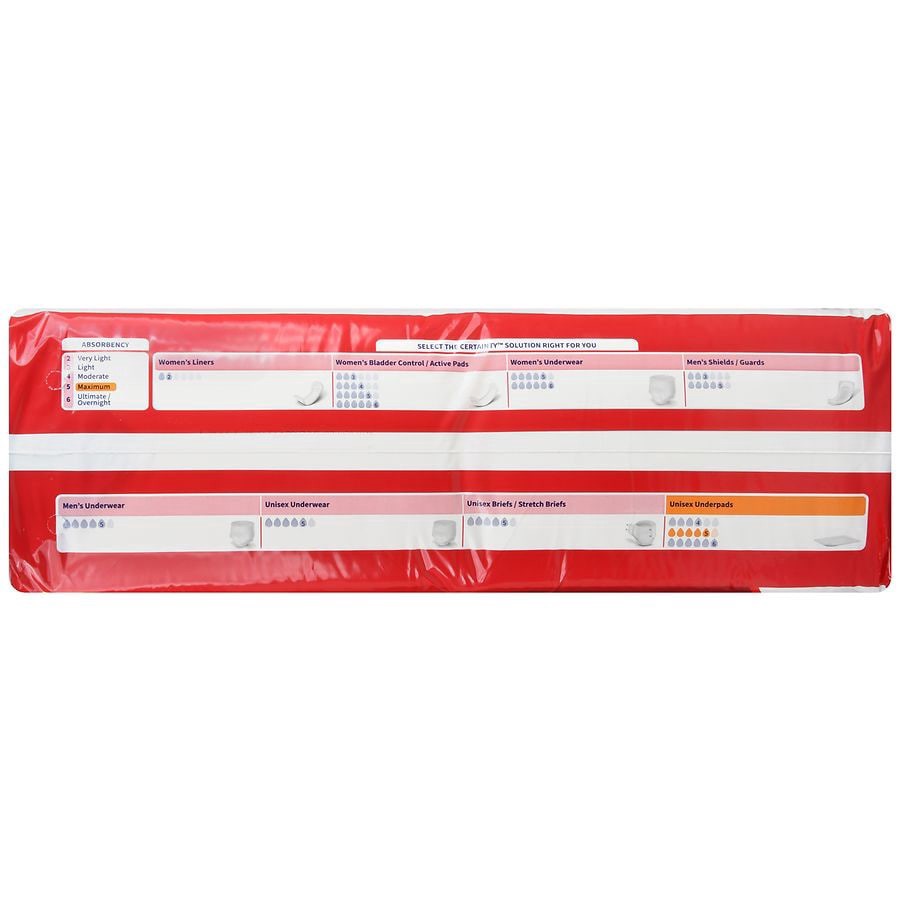 slide 4 of 5, Walgreens Xl Maximum Absorbency Certainty Underpads, 30 ct