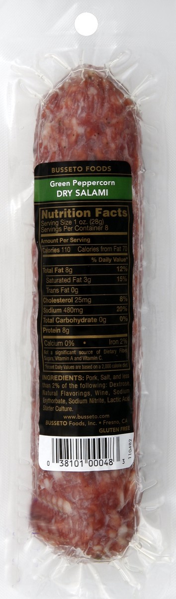 slide 6 of 6, Busseto Foods Busseto Salami Green Peppercorn, 8 oz