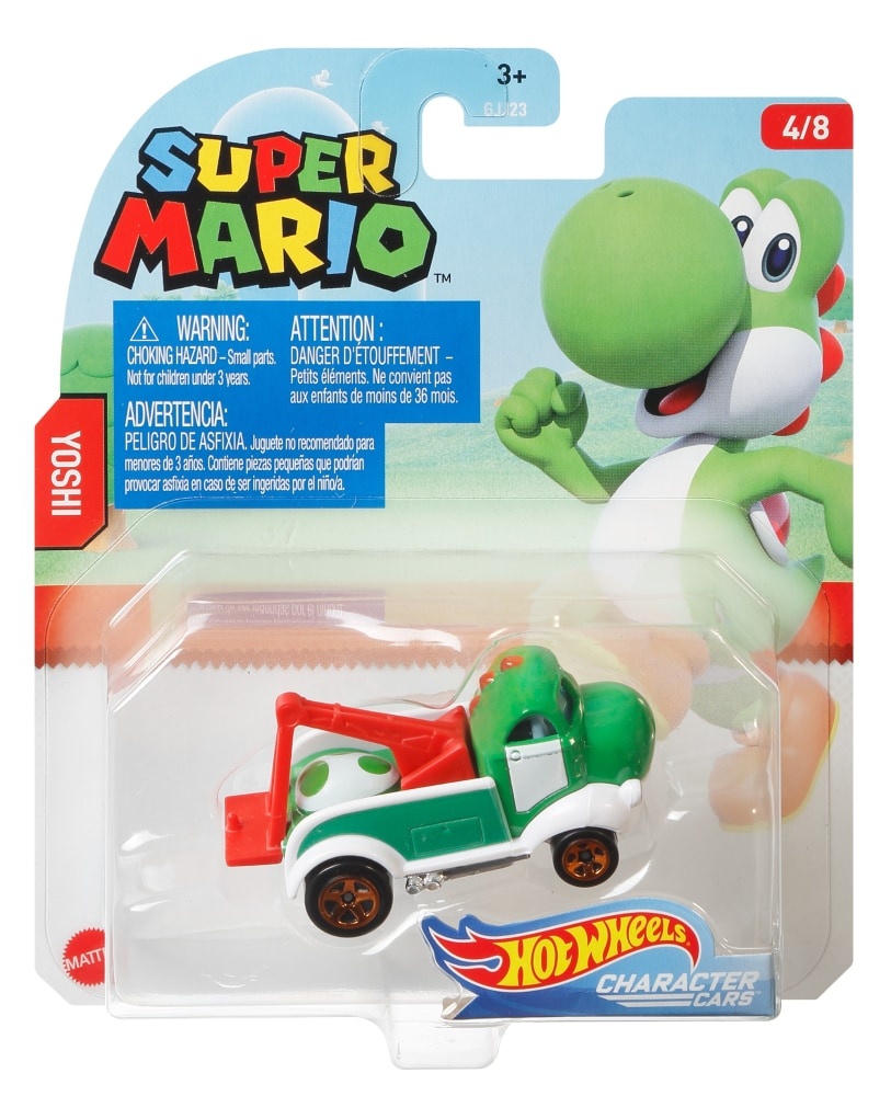 slide 1 of 1, Mattel Hot Wheels Super Mario Yoshi Character Car, 1 ct