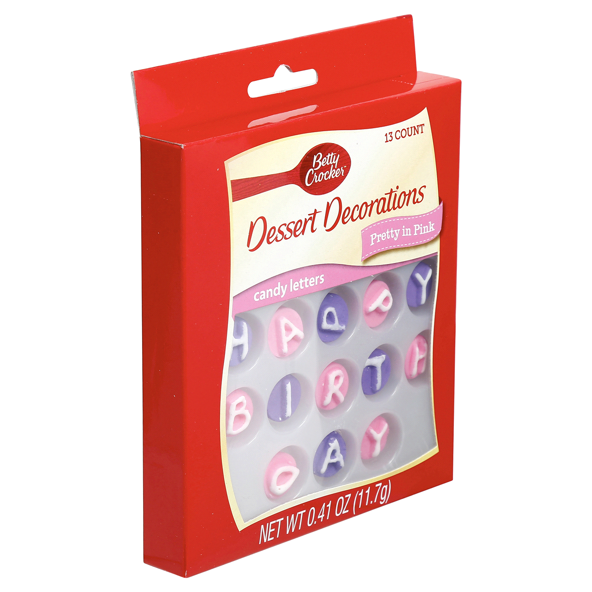 slide 2 of 3, Betty Crocker Dessert Decorations Candy Letters Pretty In Pink, 13 ct; 0.4 oz