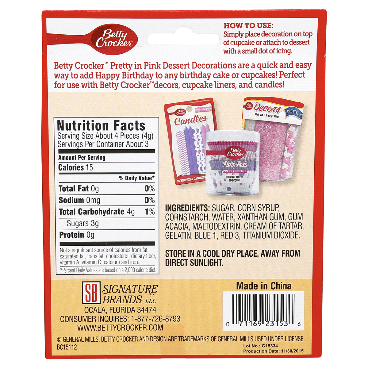 slide 3 of 3, Betty Crocker Dessert Decorations Candy Letters Pretty In Pink, 13 ct; 0.4 oz