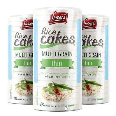 slide 5 of 5, Lieber's Thin Rice Cakes Multi Grain, 3.1 oz