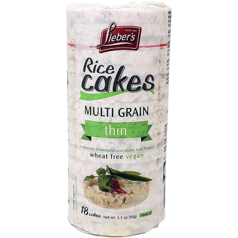 slide 1 of 5, Lieber's Thin Rice Cakes Multi Grain, 3.1 oz