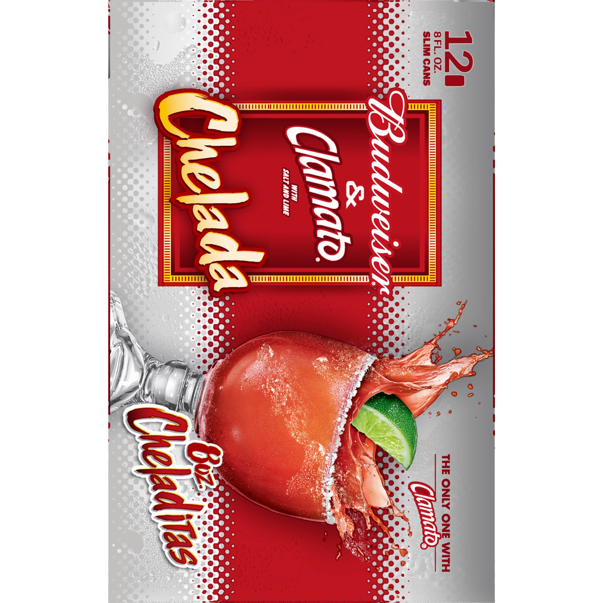 slide 1 of 8, Chelada Budweiser Budweiser Chelada Beer, 12 Pack 8 fl. oz. Cans, 5% ABV, 12 ct; 8 fl oz