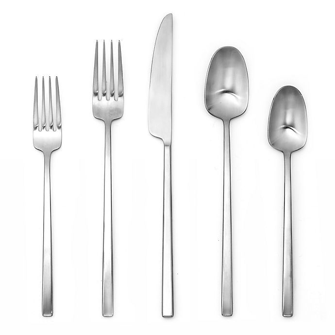 slide 1 of 1, Artisanal Kitchen Supply Edge Flatware Place Setting - Satin, 20 ct