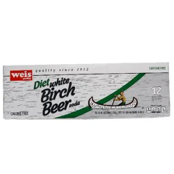 Weis Quality Caffeine Free Diet White Birch Beer - 12 ct; 144 fl oz