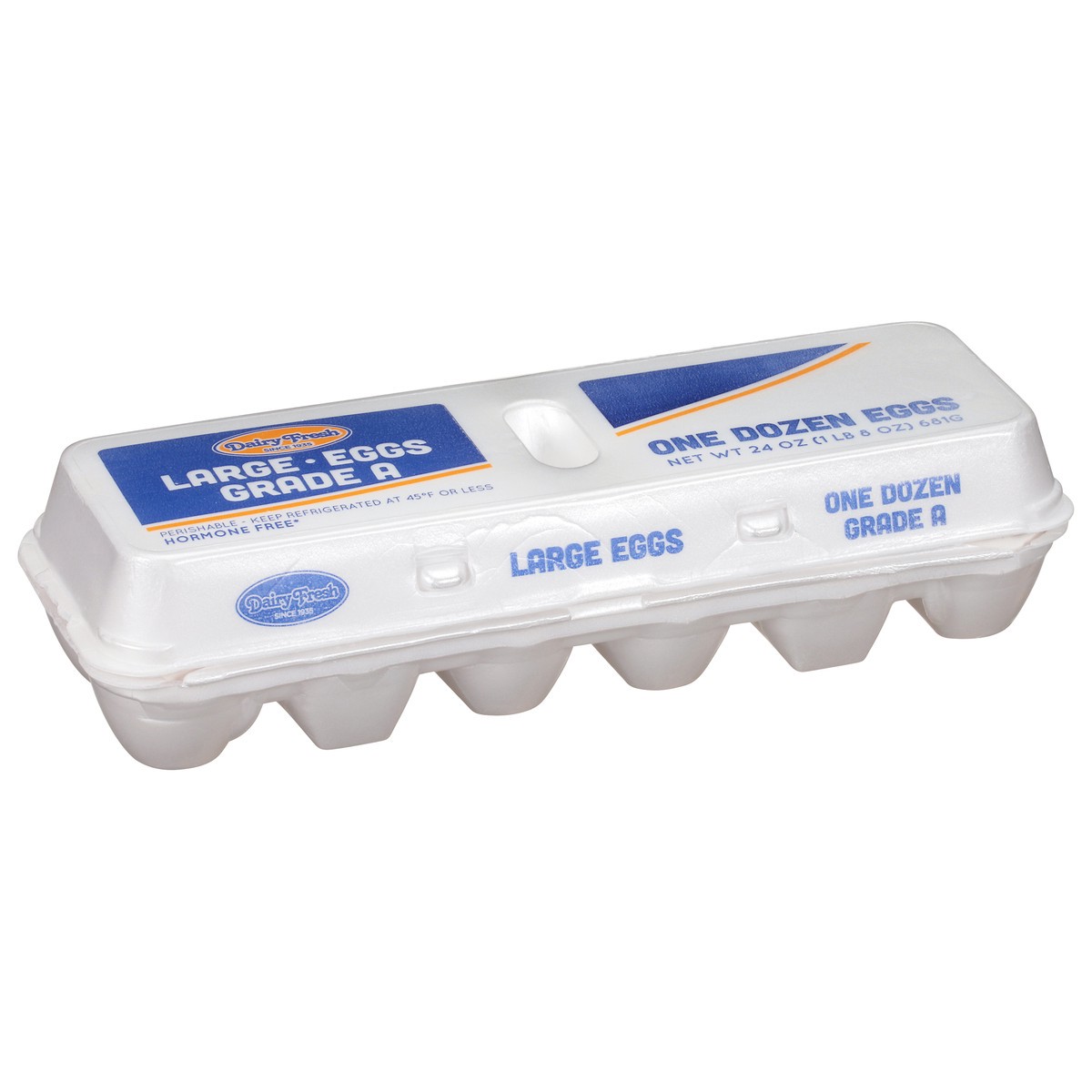 slide 1 of 9, Dairy Fresh Large Eggs 12 ea, 12 ct