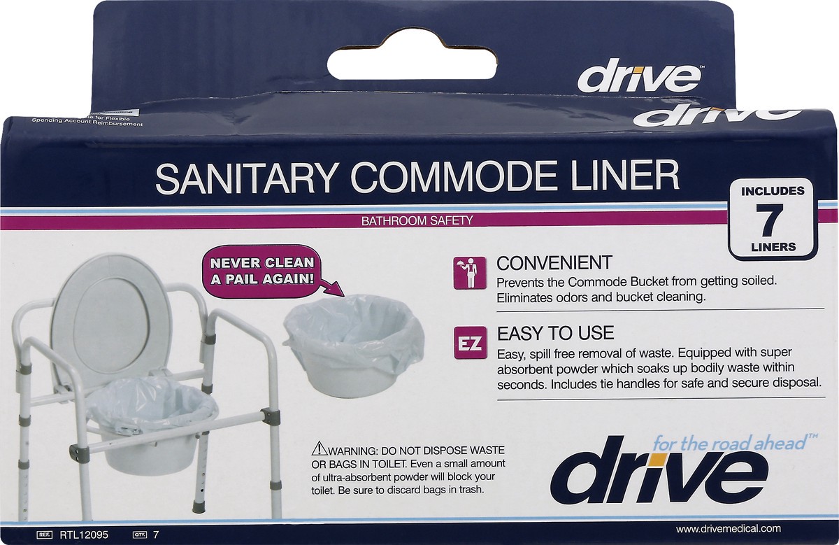 slide 4 of 9, Drive Sanitary Commode Liner 1.0 ea, 1 ct