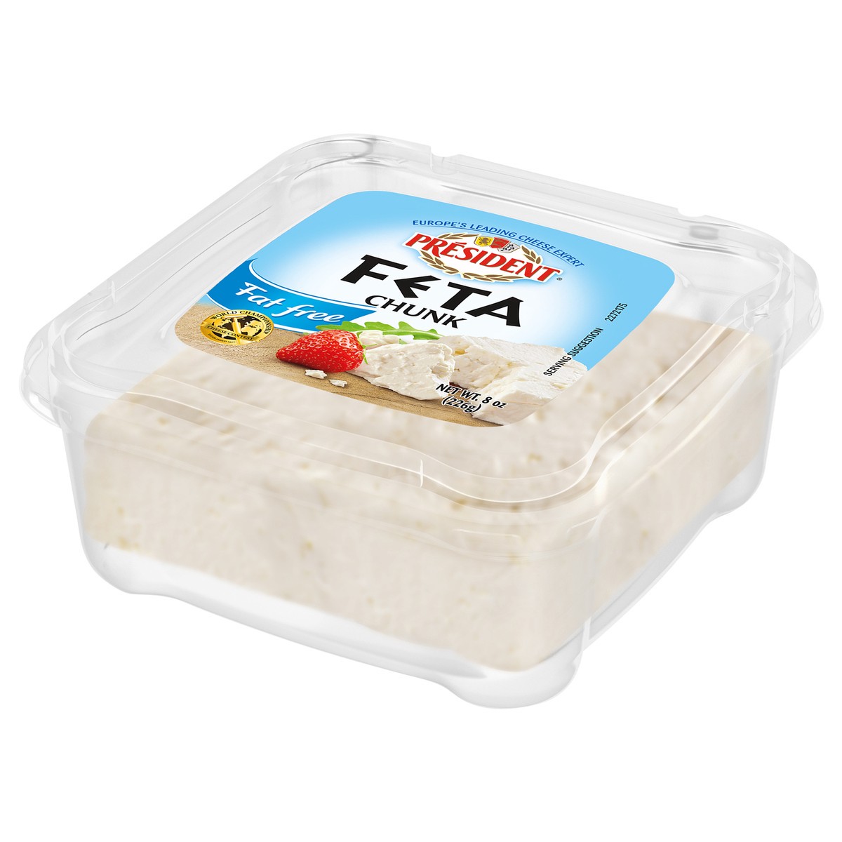 slide 3 of 14, Président Feta Cheese Chunk Fat Free 8 oz, 8 oz