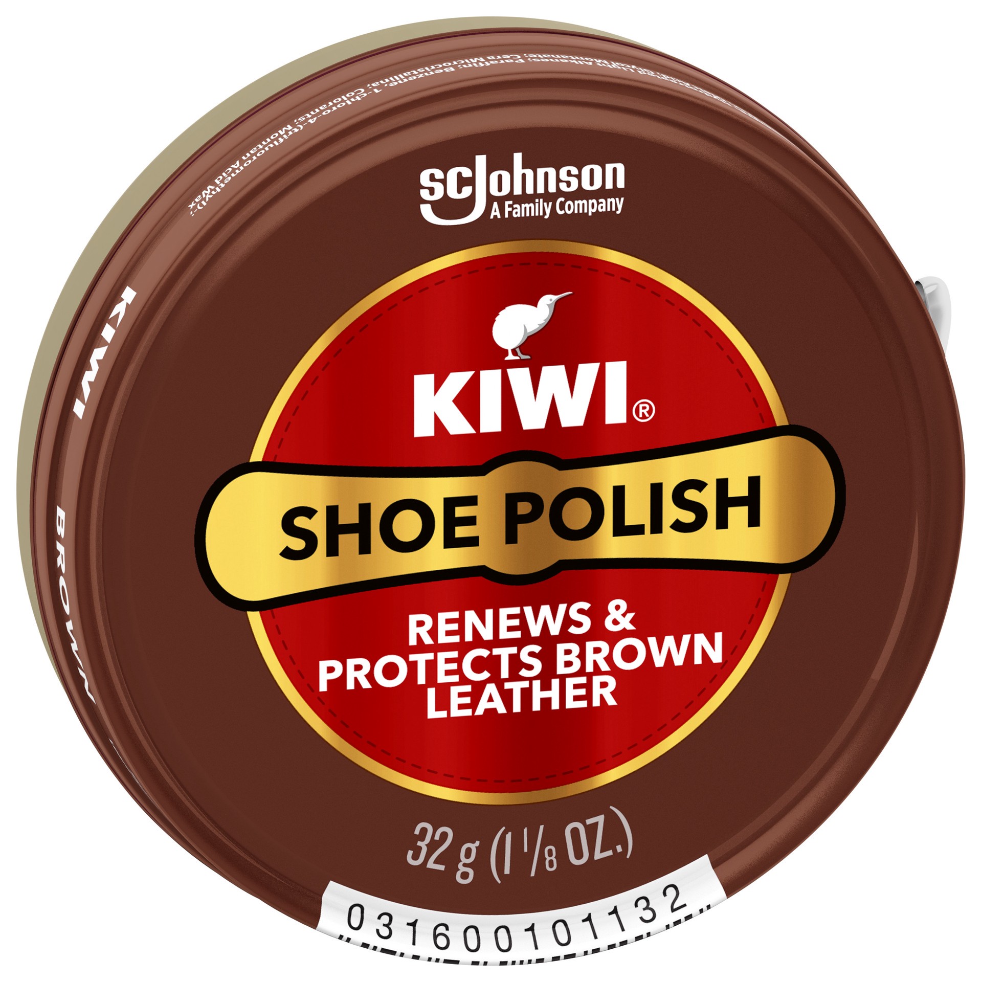 slide 5 of 5, KIWI Shoe Polish, Brown, 1.125 oz (1 Metal Tin), 1.1 oz