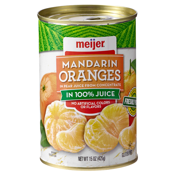 slide 1 of 1, Meijer Mandarin Oranges In 100% Juice, 15 oz