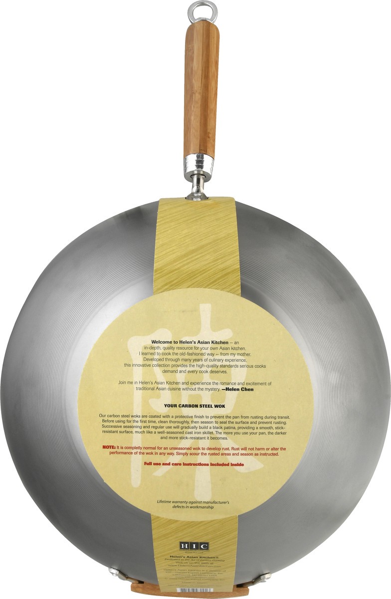 slide 3 of 11, Helen's Asian Kitchen 14 Inches Carbon Steel Wok 1 ea, 1 ct