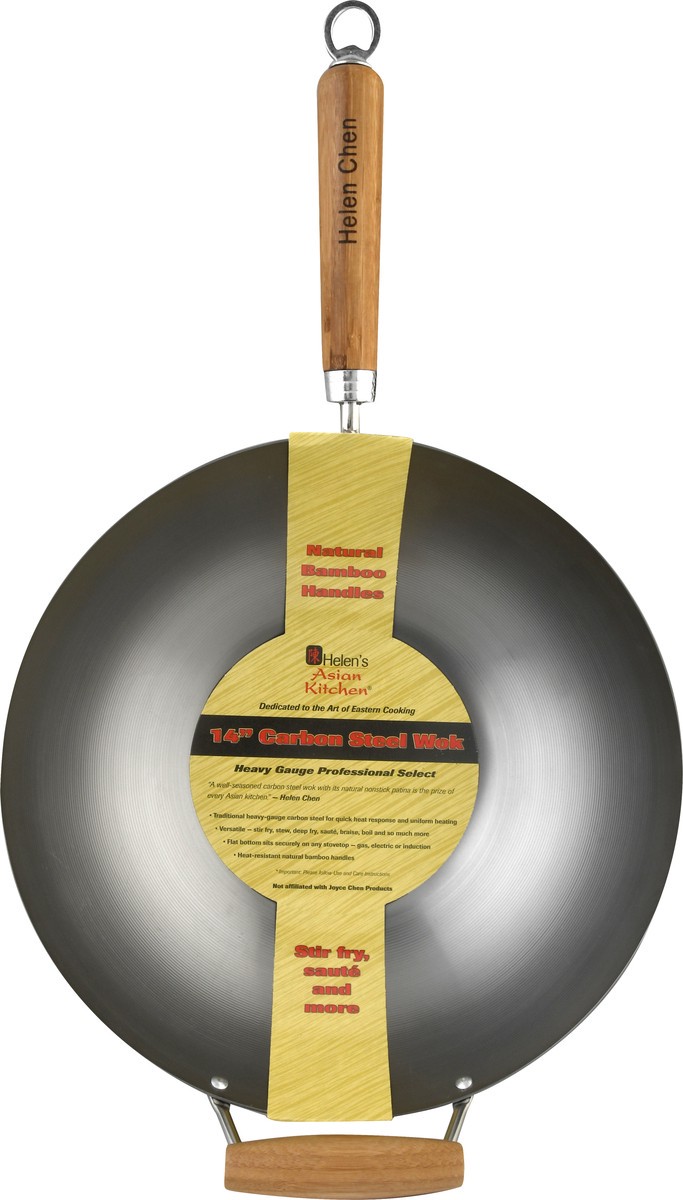 slide 4 of 11, Helen's Asian Kitchen 14 Inches Carbon Steel Wok 1 ea, 1 ct