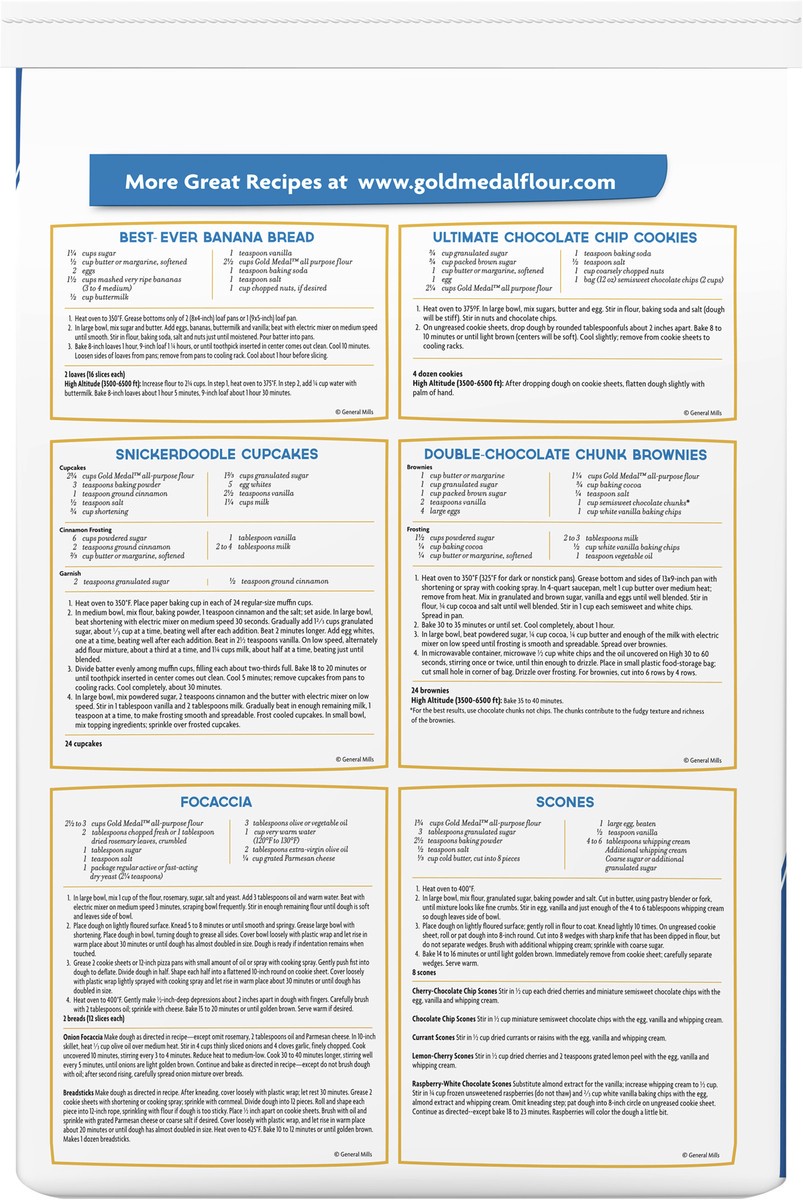 slide 4 of 9, Gold Medal All-Purpose Flour, 25 lb