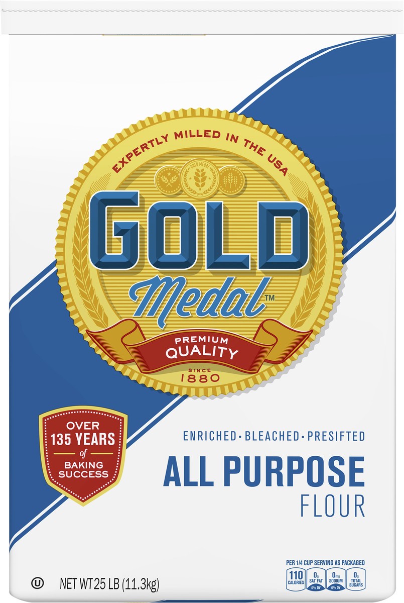 slide 5 of 9, Gold Medal All-Purpose Flour, 25 lb