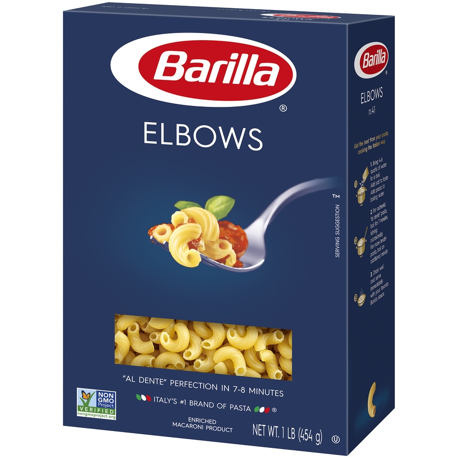 slide 3 of 8, Barilla Elbow Macaroni Pasta, 16 oz