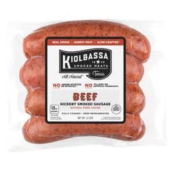 Kiolbassa Beef Hickory Smoked Sausage - 4 Link
