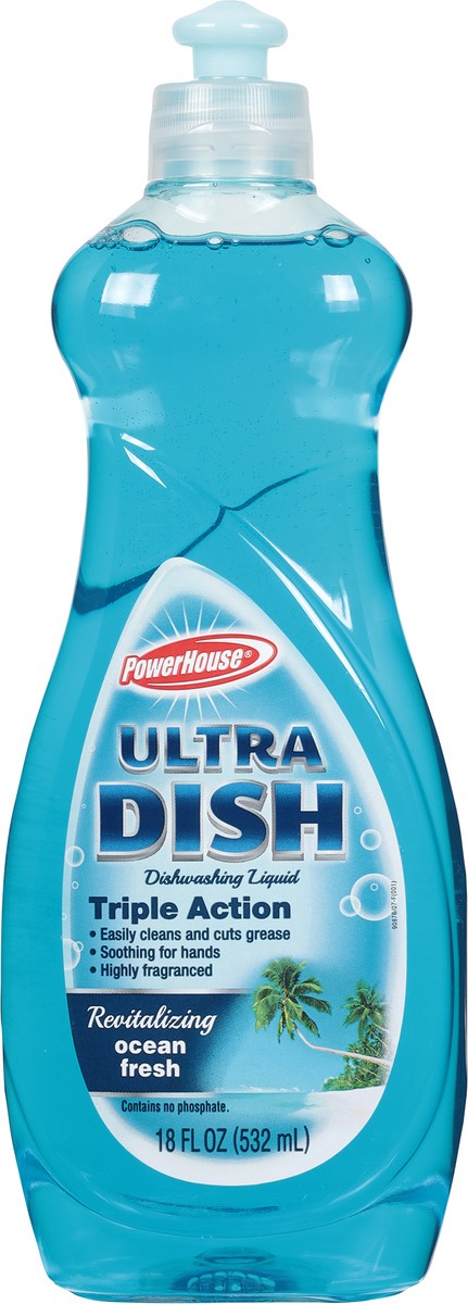 slide 6 of 10, PowerHouse Power House ULTRA Dish Detergent Ocean Mist, 25 oz