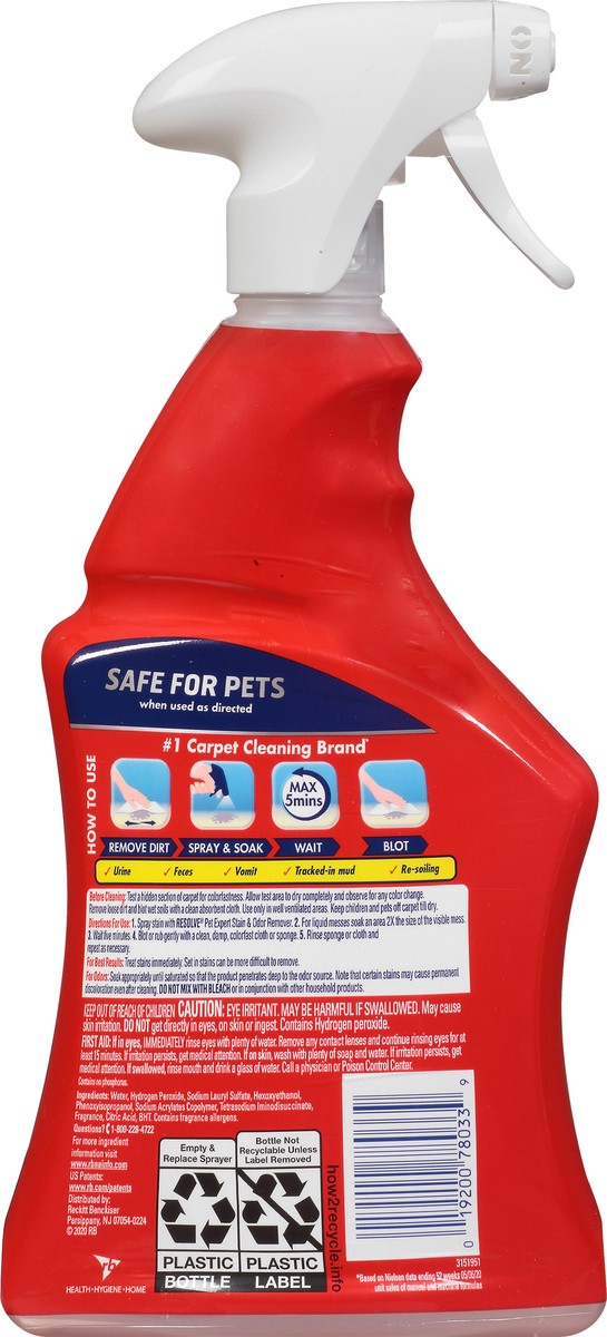 slide 8 of 9, Resolve Pet Expert Stain & Odor Remover 22 oz, 22 oz