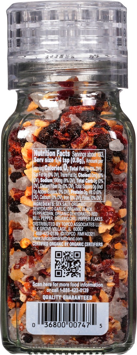 slide 8 of 14, Full Circle Market Organic Garlic & Chili Pepper Grinder 3.75 oz, 3.75 oz