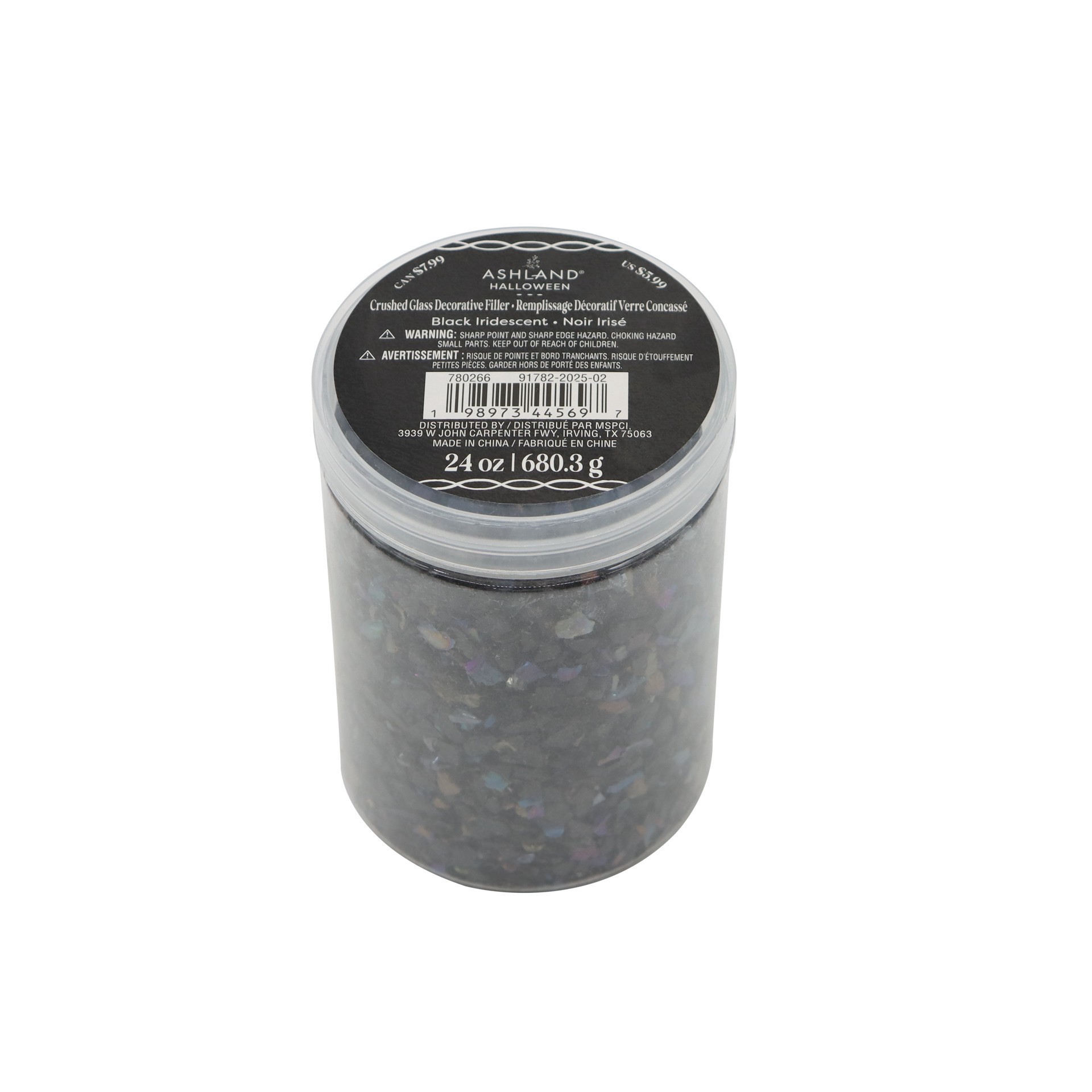slide 2 of 4, 24oz. Black Iridescent Micro Crushed Glass Decorative Filler By Ashland, 24 oz