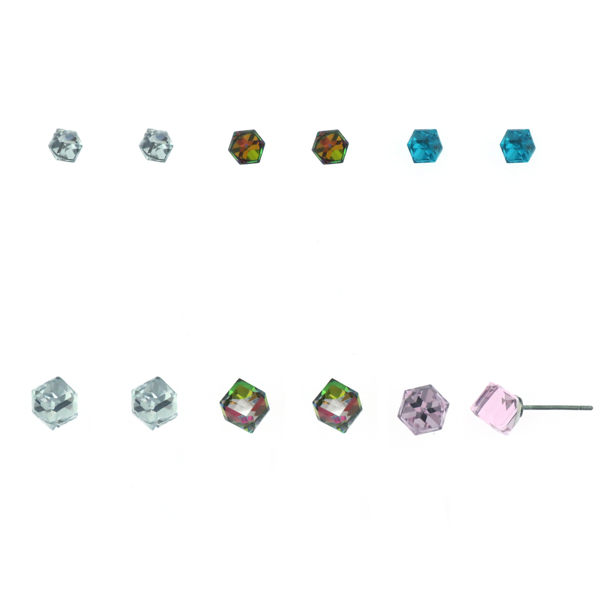 slide 1 of 1, Ballet 6 on Cube Earring, One Size