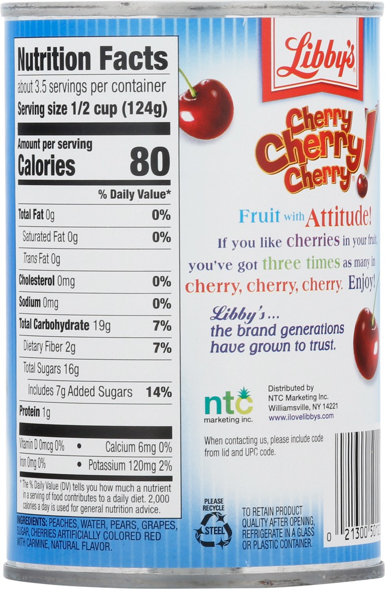 slide 9 of 9, Libby's Cherry Cherry Cherry! Fruit Mix in Light Syrup 15 oz, 15 oz