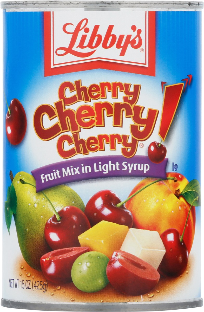 slide 4 of 9, Libby's Cherry Cherry Cherry! Fruit Mix in Light Syrup 15 oz, 15 oz