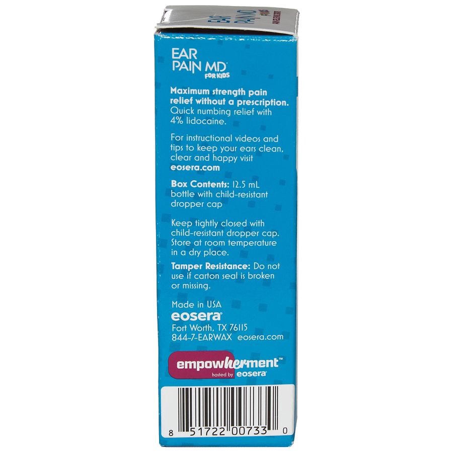 slide 3 of 5, Eosera Ear Pain MD for Kids Pain Relieving Drops 0.17 fl oz, 0.17 fl oz