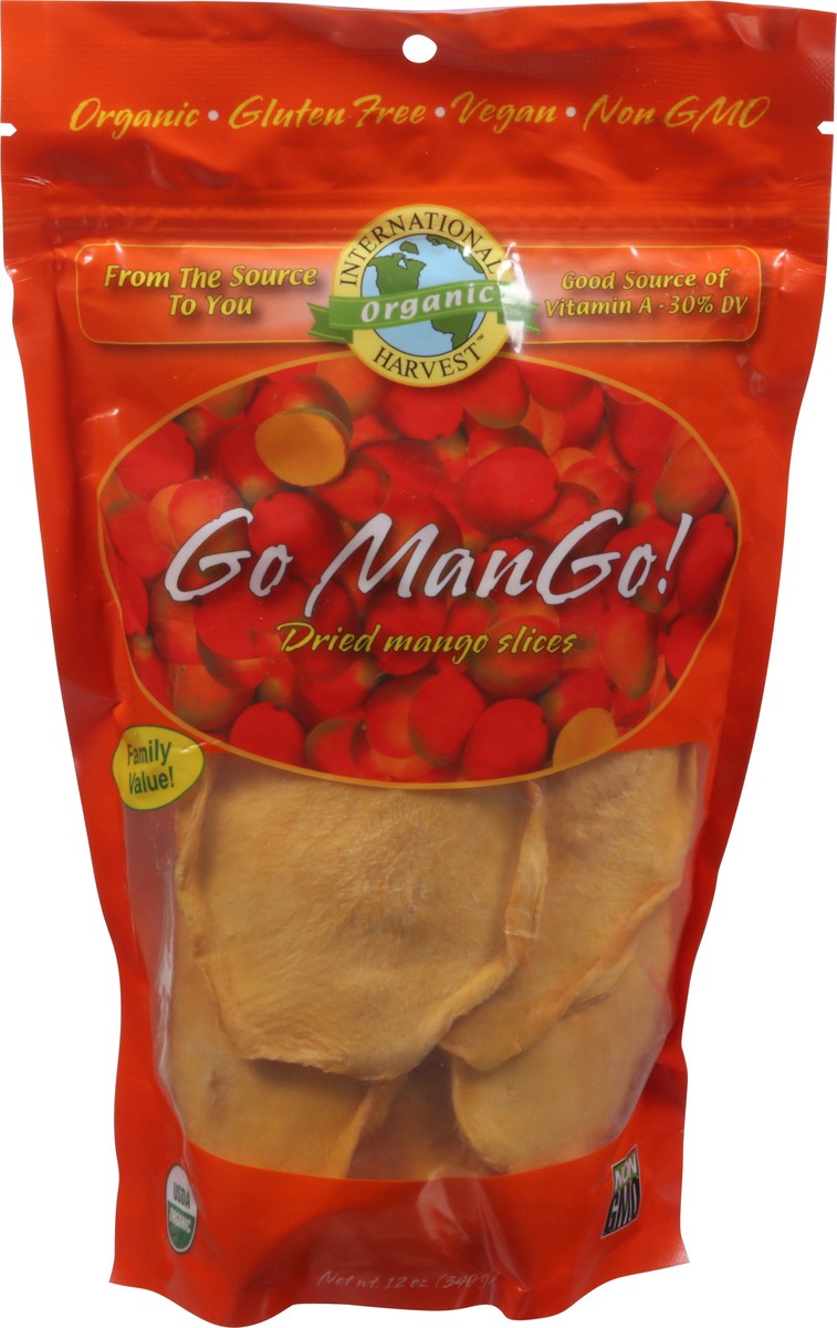 slide 6 of 9, International Harvest Organic Go Mango! Dried Mango Slices 12 oz, 12 oz