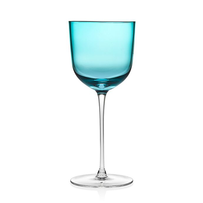 slide 1 of 2, Godinger Rondo Stemmed Goblets - Sea Blue, 4 ct