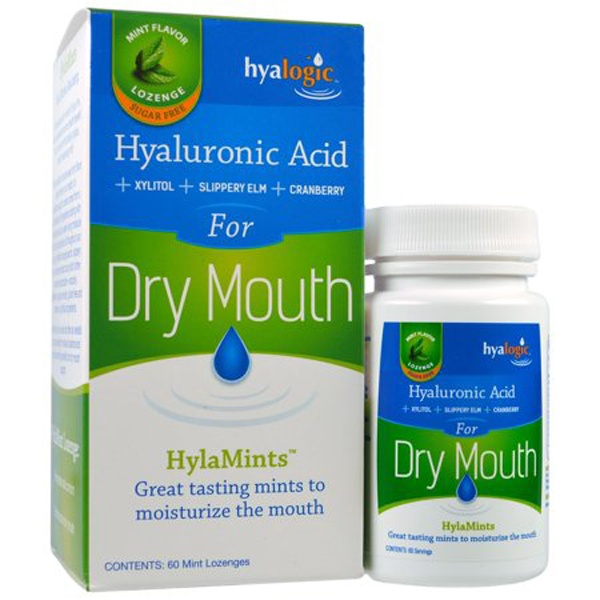 slide 1 of 1, Hyalogic Hylamints for Dry Mouth, 60 ct