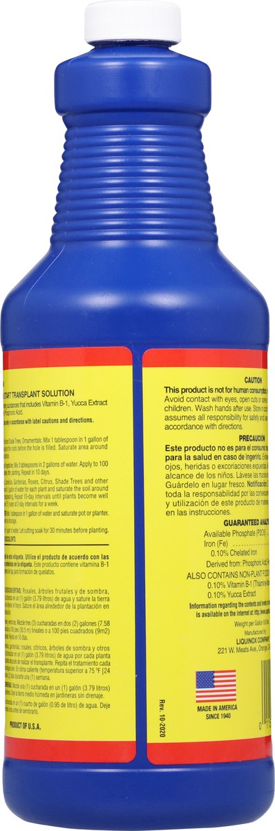 slide 12 of 12, Liquinox Vitamin B-1 Transplant Solution for Root Growth 1 qt, 1 ct