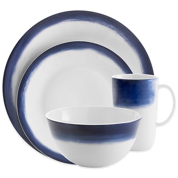 slide 1 of 1, Vera Wang Wedgwood Vera Simplicity Indigo Ombre Place Setting, 4 ct