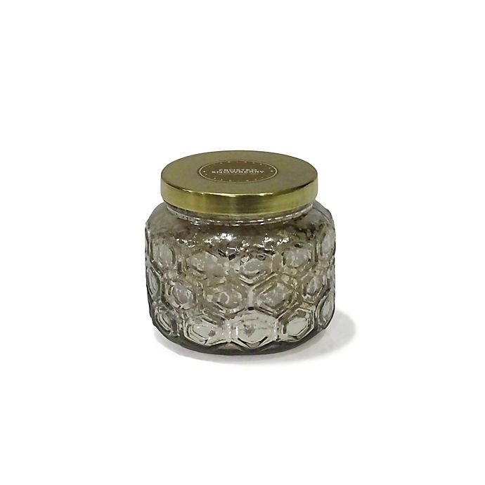 slide 1 of 1, Zodax Embossed Scented Small Candle with Gold Lid - Silver, 1 ct