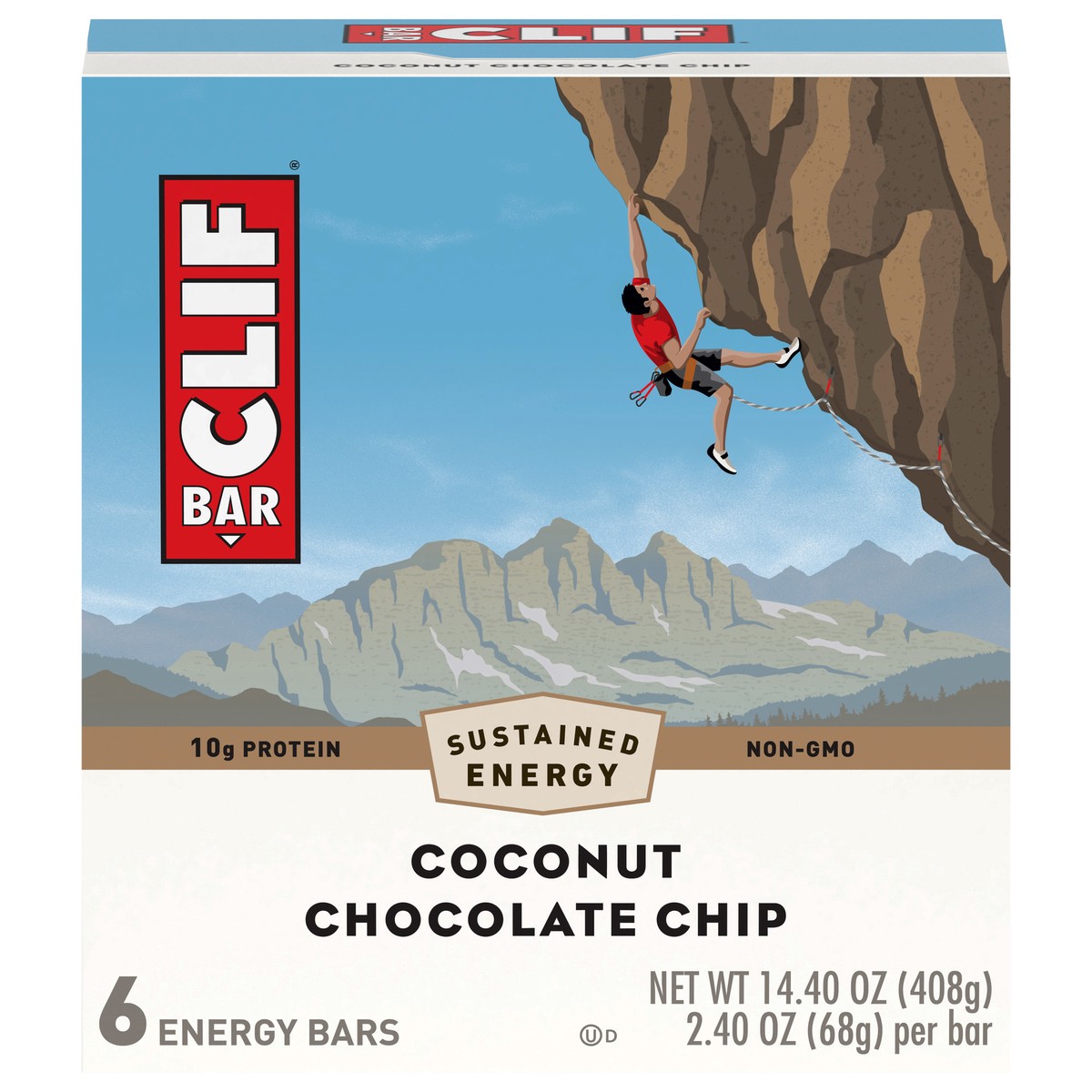 slide 1 of 9, CLIF Coconut Chocolate Chip Energy Bars 6 - 2.40 oz ea, 6 ct; 2.4 oz