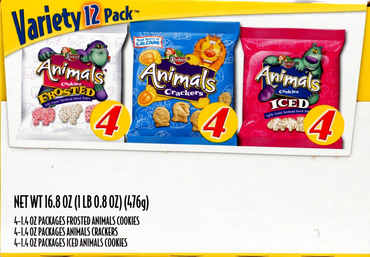 slide 2 of 6, Kellogg's Keebler Animals Cookies & Crackers Variety Pack, 12 ct