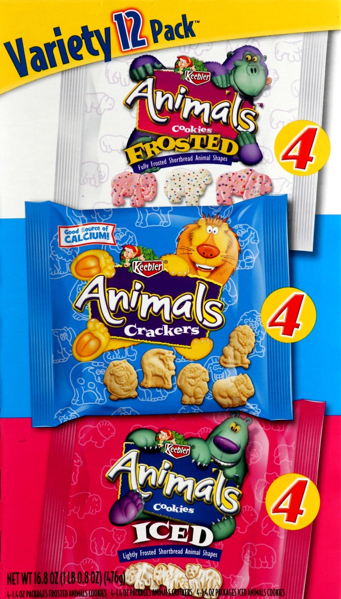 slide 5 of 6, Kellogg's Keebler Animals Cookies & Crackers Variety Pack, 12 ct