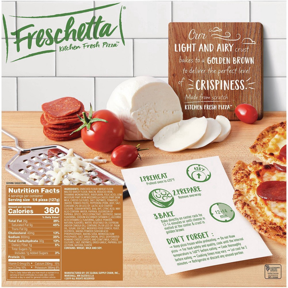 slide 5 of 6, Freschetta Kitchen Fresh Thin Crust Five Cheese, 17.1 oz