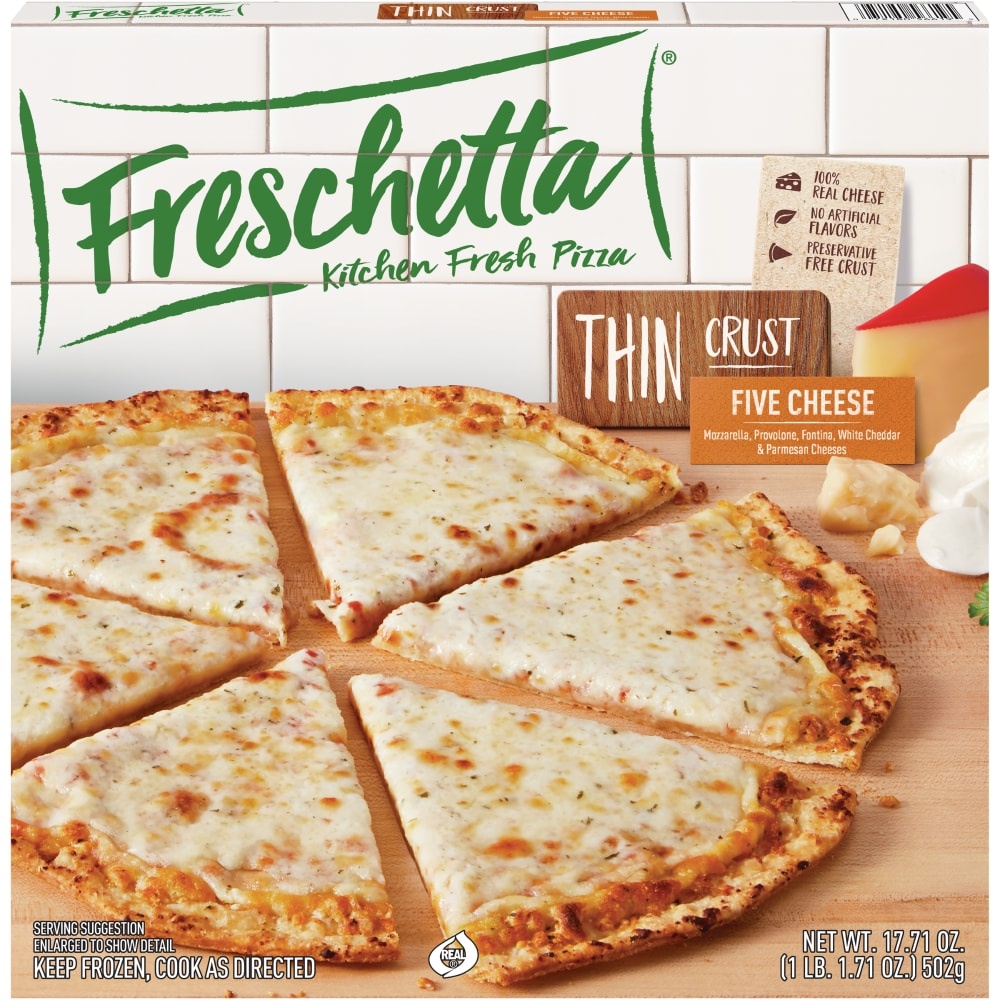 slide 1 of 1, Freschetta Kitchen Fresh Thin Crust Five Cheese, 17.1 oz